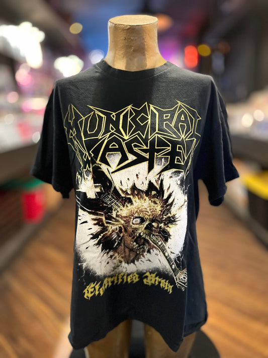 Municipal Waste Electrified brain Tee (L)