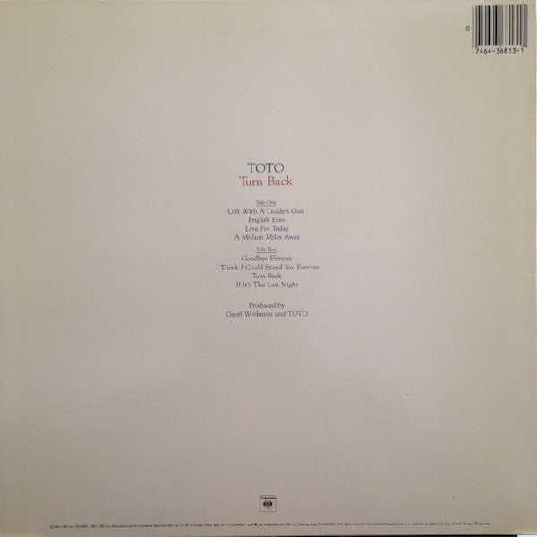 Toto : Turn Back (LP,Album)