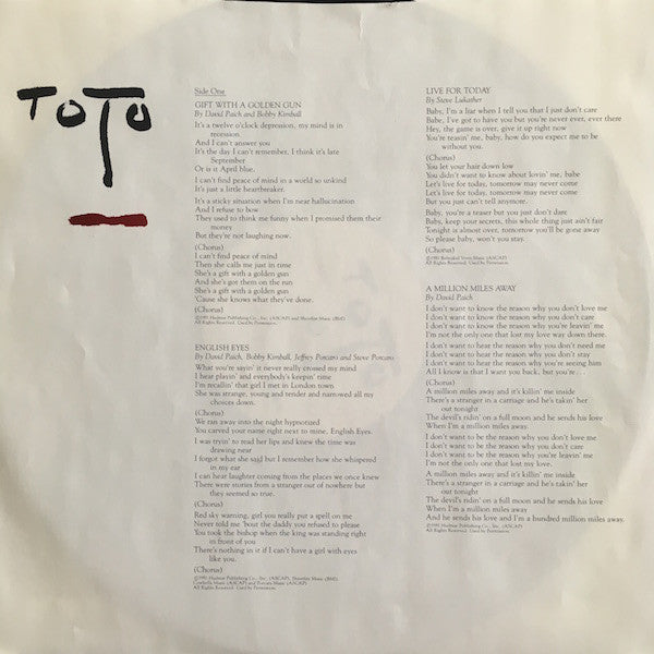 Toto : Turn Back (LP,Album)