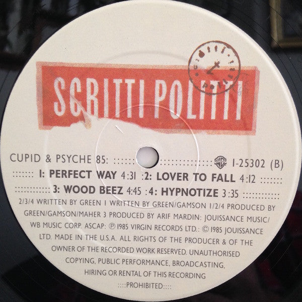 Scritti Politti : Cupid & Psyche 85 (LP,Album)