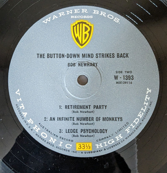 Bob Newhart : The Button-Down Mind Strikes Back! (LP,Album,Mono)