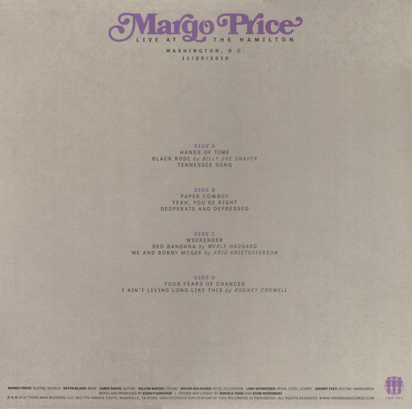 Margo Price : Live At The Hamilton 11/09/2016 (LP)