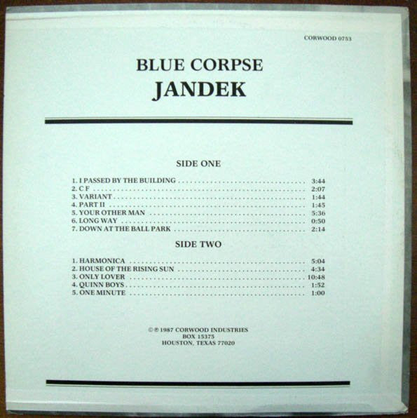Jandek : Blue Corpse (LP,Album,Stereo)
