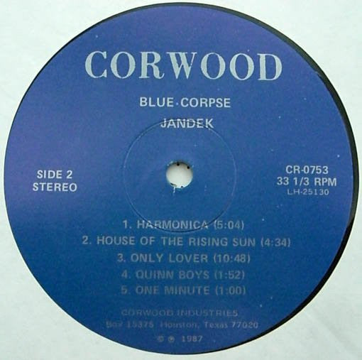 Jandek : Blue Corpse (LP,Album,Stereo)