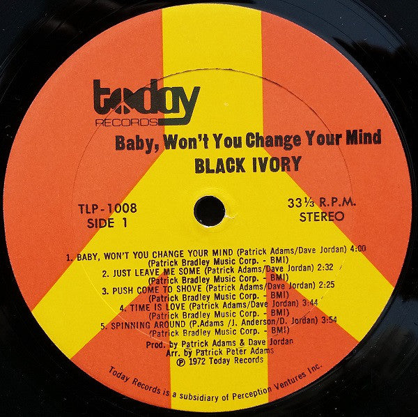 Black Ivory : Baby, Won't You Change Your Mind (LP,Album,Stereo)