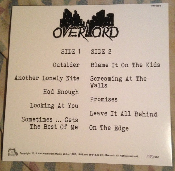 Overlord (8) : Broken Toys (LP,Album,Limited Edition,Numbered,Reissue,Remastered,Stereo)