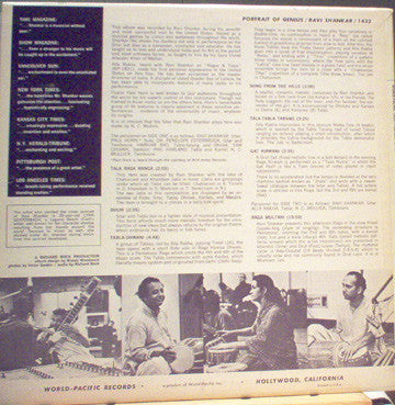 Ravi Shankar : Portrait Of Genius (LP,Album,Reissue,Mono)