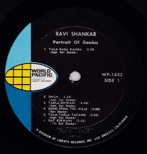 Ravi Shankar : Portrait Of Genius (LP,Album,Reissue,Mono)