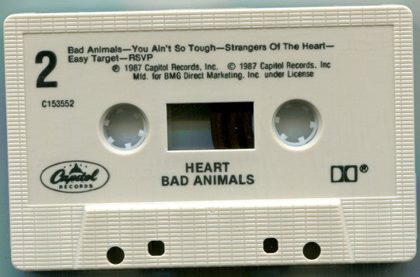 Heart : Bad Animals (Album,Club Edition,Stereo)
