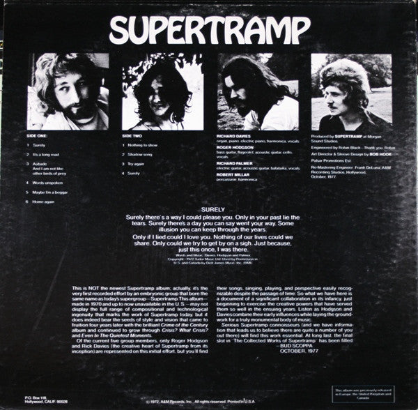 Supertramp : Supertramp (LP,Album,Reissue,Remastered)