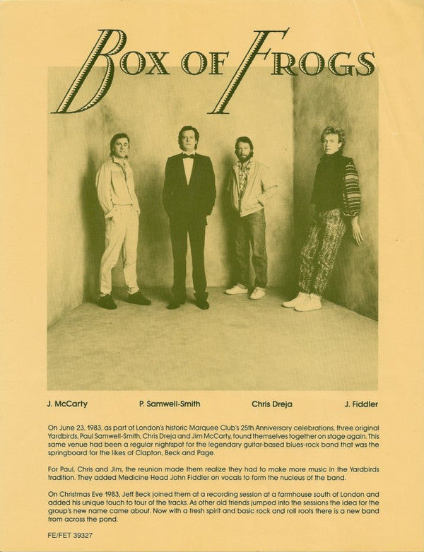 Box Of Frogs : Box Of Frogs (LP,Album,Stereo)