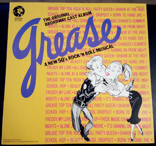 Various : Grease - The Original Broadway Cast Album (LP,Album)
