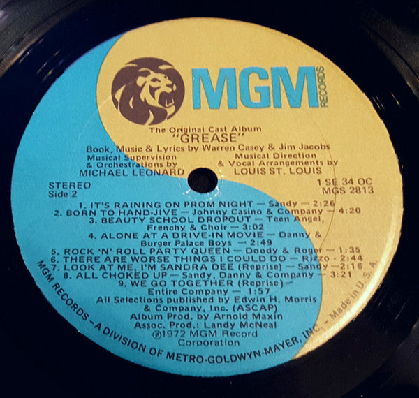 Various : Grease - The Original Broadway Cast Album (LP,Album)