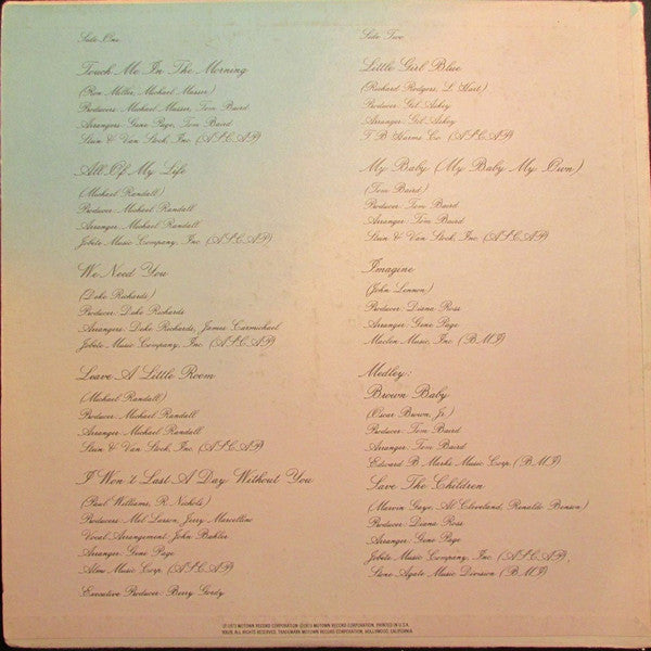 Diana Ross : Touch Me In The Morning (LP,Album)