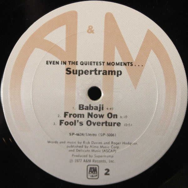Supertramp : Even In The Quietest Moments... (LP,Album)