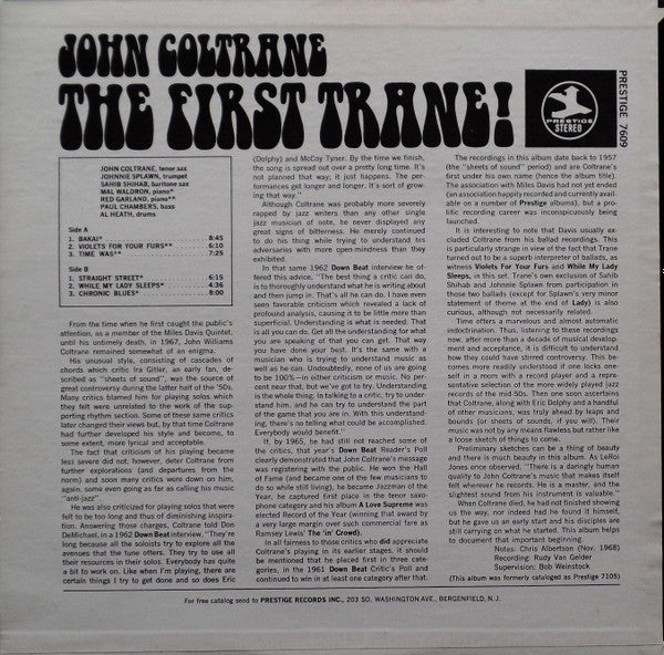 John Coltrane : The First Trane (LP,Album,Reissue,Stereo)