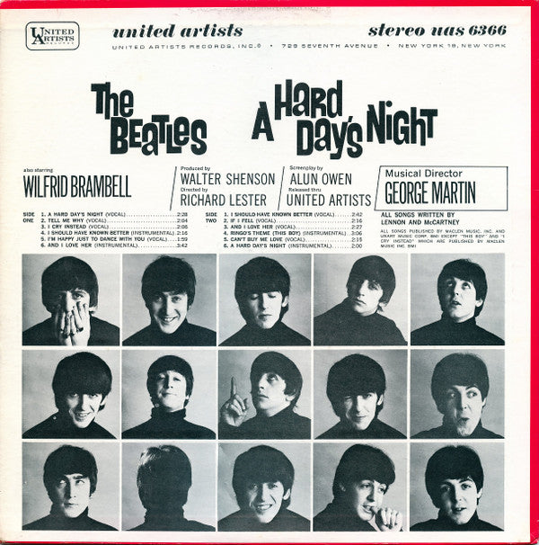 Beatles, The : A Hard Day's Night (Original Motion Picture Sound Track) (LP,Album,Stereo)