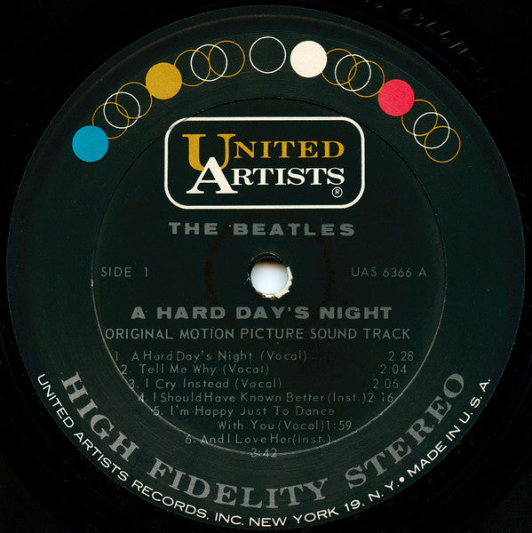 Beatles, The : A Hard Day's Night (Original Motion Picture Sound Track) (LP,Album,Stereo)