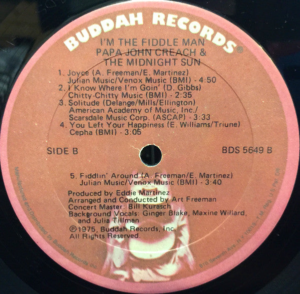 Papa John Creach & Midnight Sun, The : I'm The Fiddle Man (LP,Album)