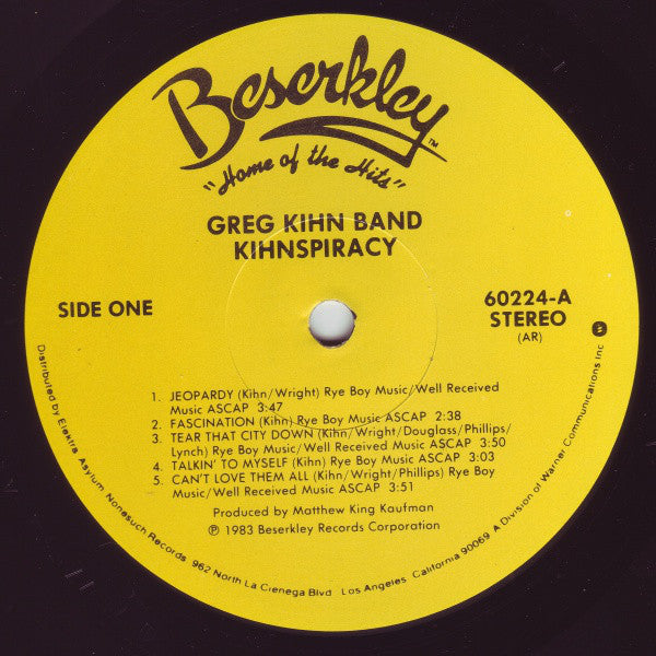Greg Kihn Band : Kihnspiracy (LP,Album)