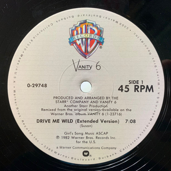 Vanity 6 : Drive Me Wild (12",45 RPM,Maxi-Single)
