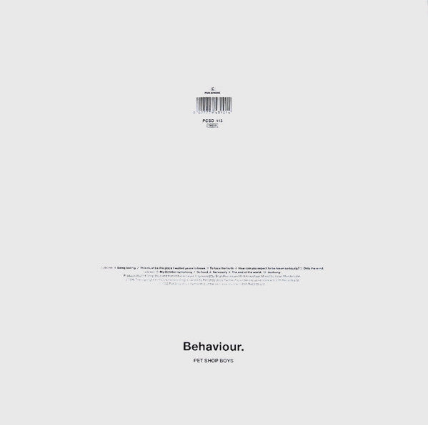 Pet Shop Boys : Behaviour (LP,Album)