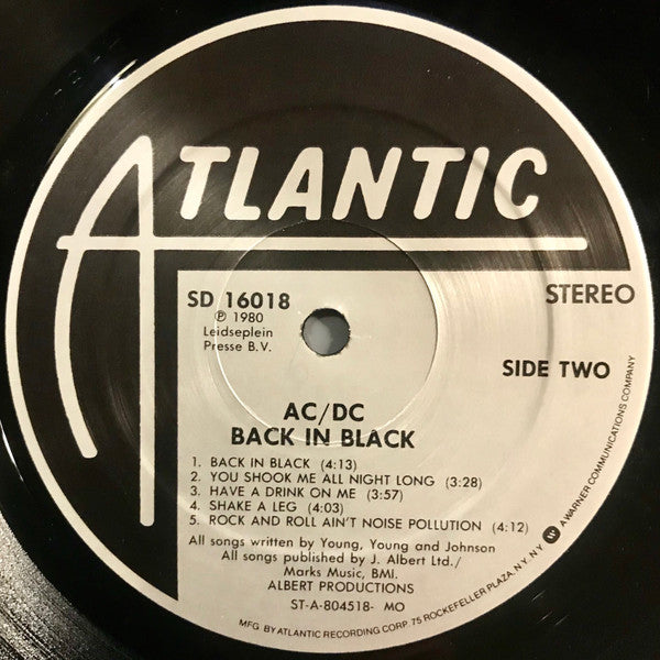 AC/DC : Back In Black (LP,Album)