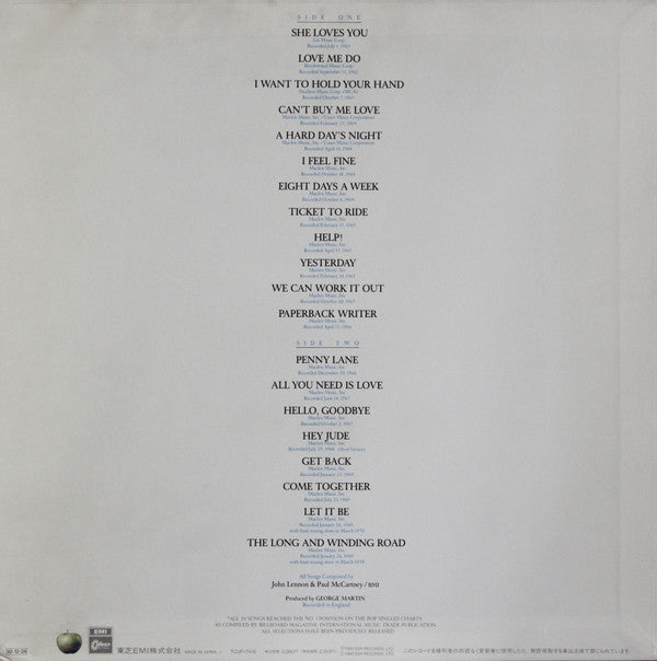 Beatles, The : 20 Greatest Hits (LP,Compilation,Stereo,Mono)