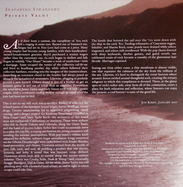 Various : Seafaring Strangers: Private Yacht (LP,Compilation,Stereo)