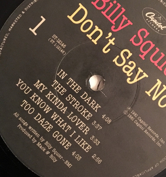 Billy Squier : Don't Say No (LP,Album)