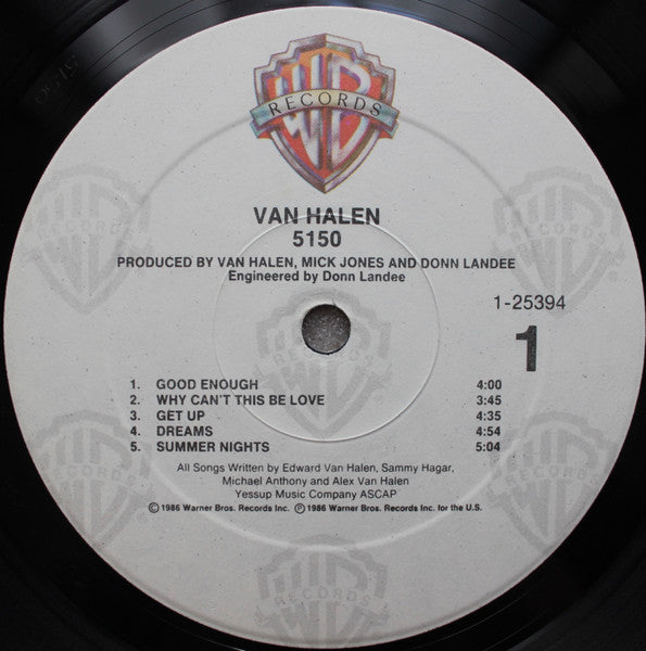 Van Halen : 5150 (LP,Album)