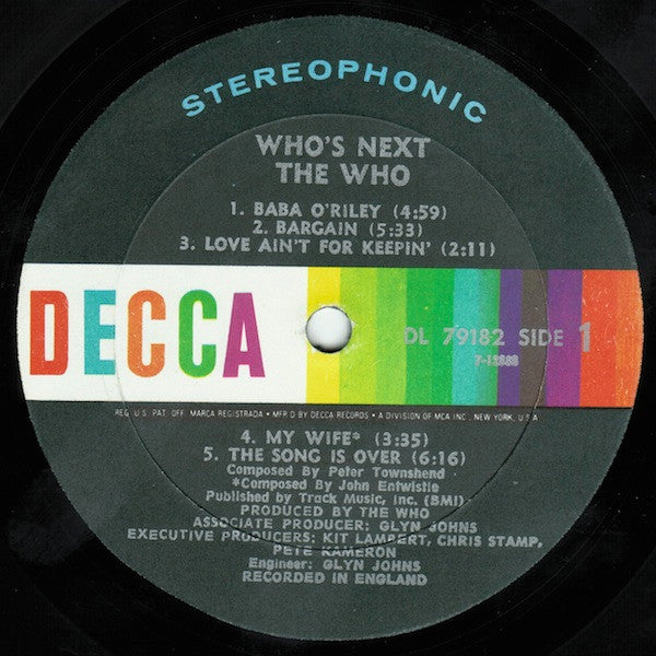 Who, The : Who's Next (LP,Album)