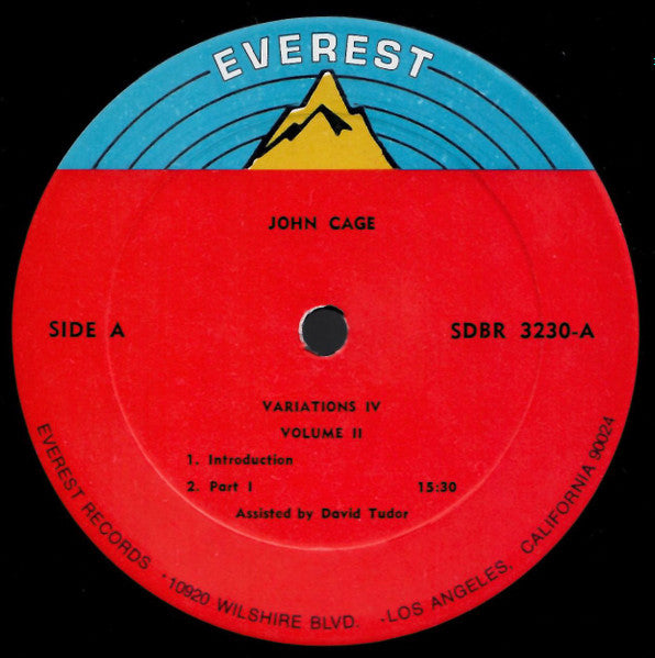 John Cage Assisted By David Tudor : Variations IV Volume II (LP,Album,Stereo)