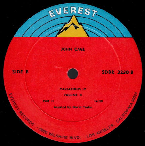 John Cage Assisted By David Tudor : Variations IV Volume II (LP,Album,Stereo)