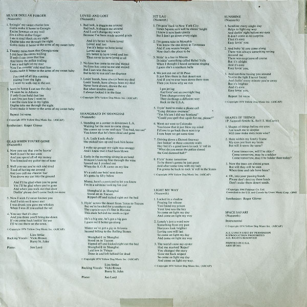 Nazareth (2) : Rampant (LP,Album,Stereo)