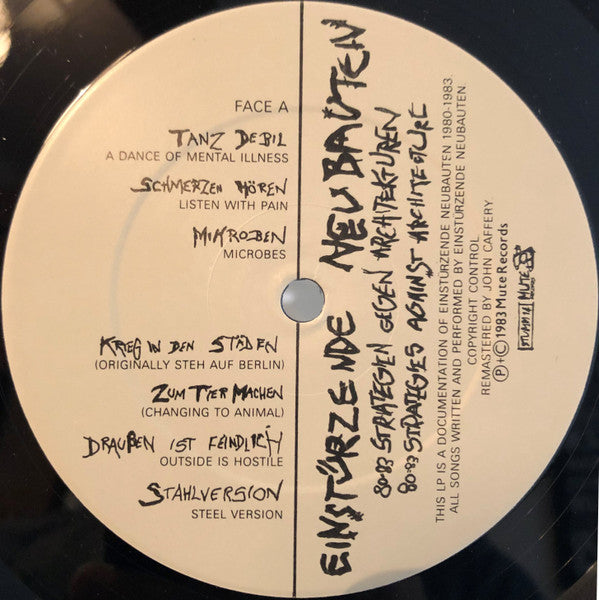 Einstürzende Neubauten : 80-83 Strategien Gegen Architekturen (LP,Compilation)