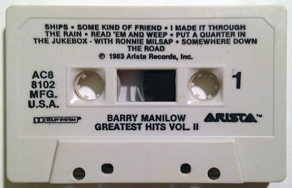 Barry Manilow : Greatest Hits Volume II (Compilation)