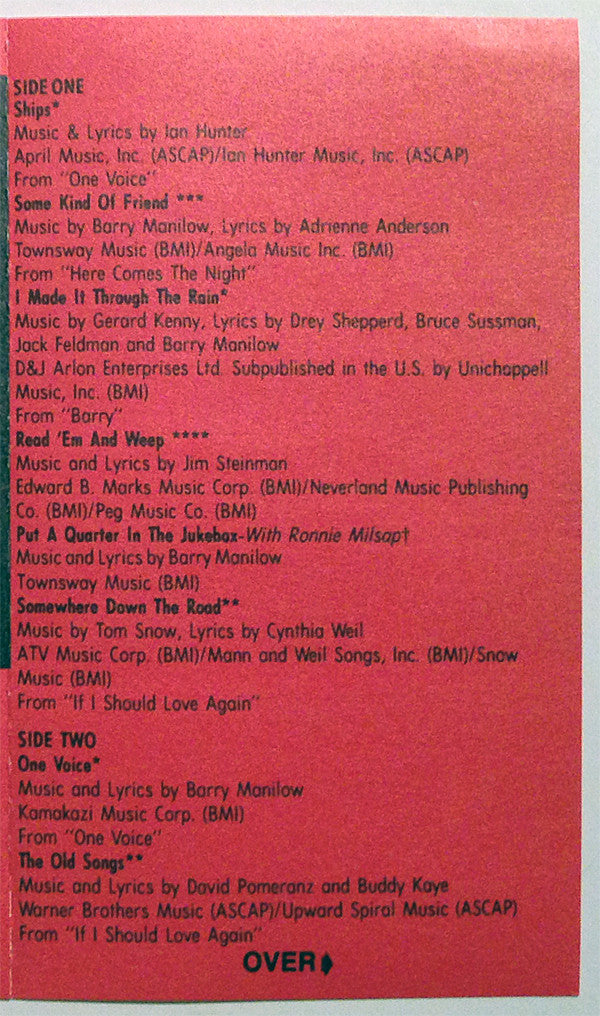 Barry Manilow : Greatest Hits Volume II (Compilation)