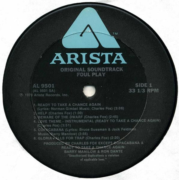 Charles Fox : Foul Play (Original Soundtrack) (LP,Album)