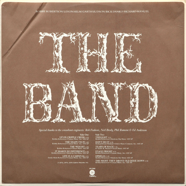 Band, The : The Best Of The Band (LP,Compilation,Stereo)