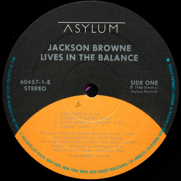 Jackson Browne : Lives In The Balance (LP,Album)