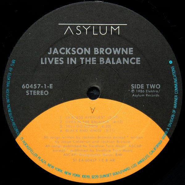 Jackson Browne : Lives In The Balance (LP,Album)