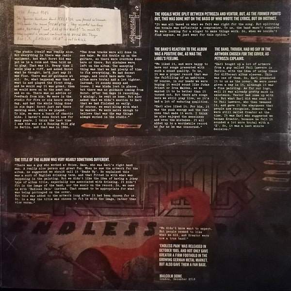 Kreator : Endless Pain  (LP,Album,Reissue,Remastered)