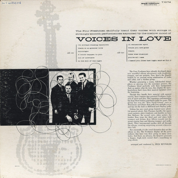 Four Freshmen, The : Voices In Love (LP,Album,Mono)