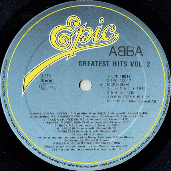 ABBA : Greatest Hits Vol. 2 (LP,Album,Compilation)