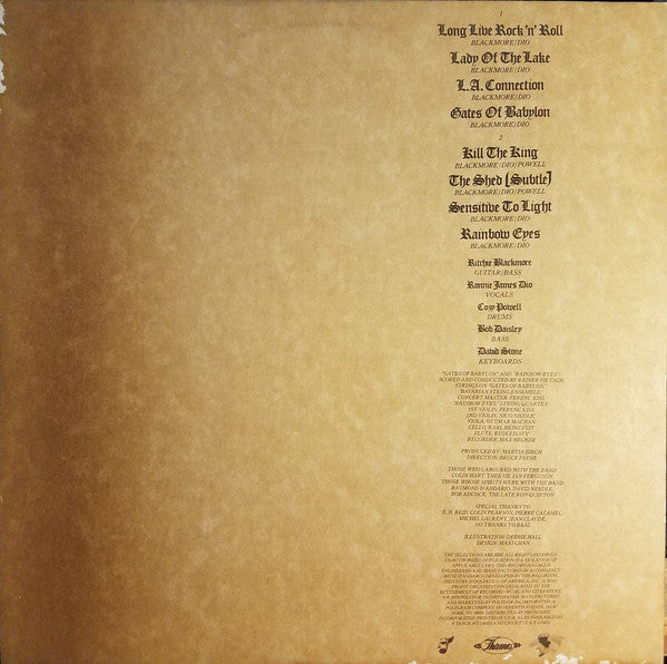 Rainbow : Long Live Rock 'N' Roll (LP,Album)