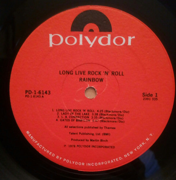 Rainbow : Long Live Rock 'N' Roll (LP,Album)