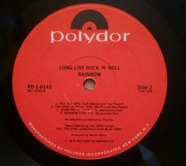 Rainbow : Long Live Rock 'N' Roll (LP,Album)