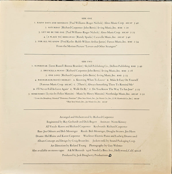 Carpenters : Carpenters (LP,Album)
