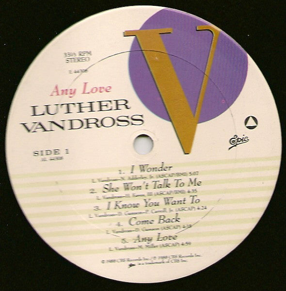 Luther Vandross : Any Love (LP,Album)